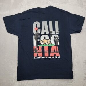 California Republic Shirt‎ Boys Large Flag Bear Cali Prep Surf Skate Youth Kids